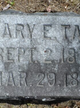 Tombstone of Mary E. Taft